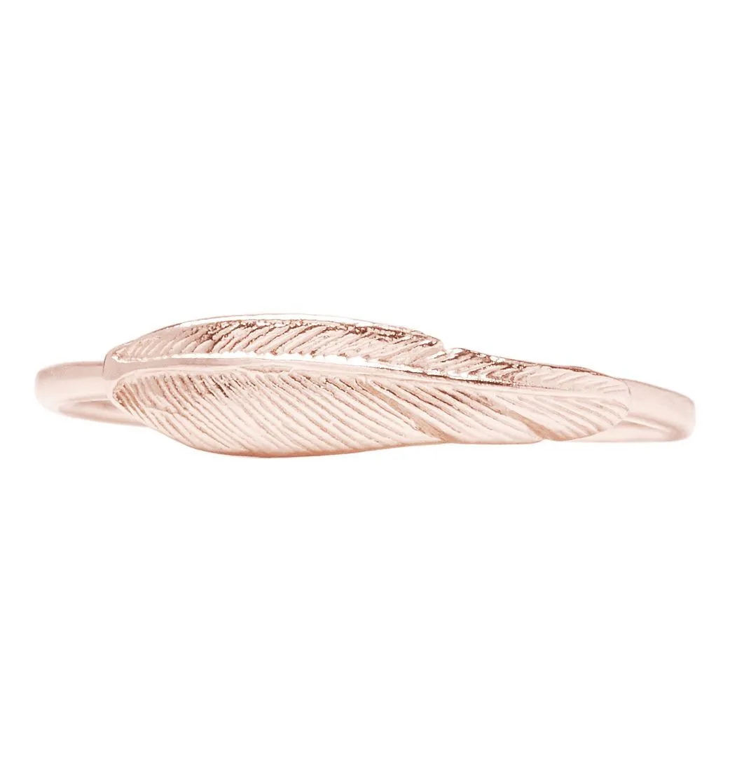 Large Feather Stacking Ring