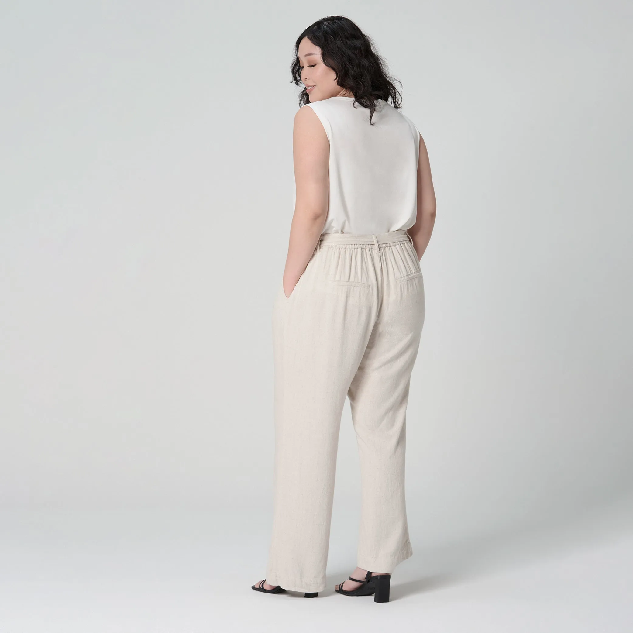 Linen Straight Pants