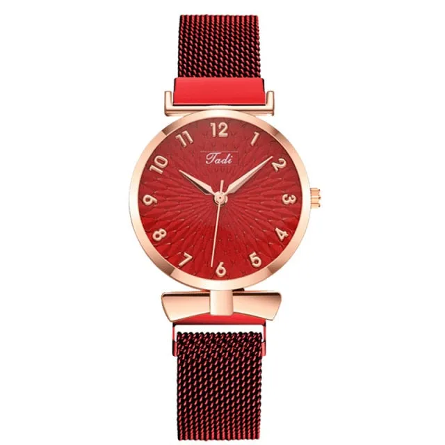 Luxury Women 6pcs Set Elegant Female Wristwatch