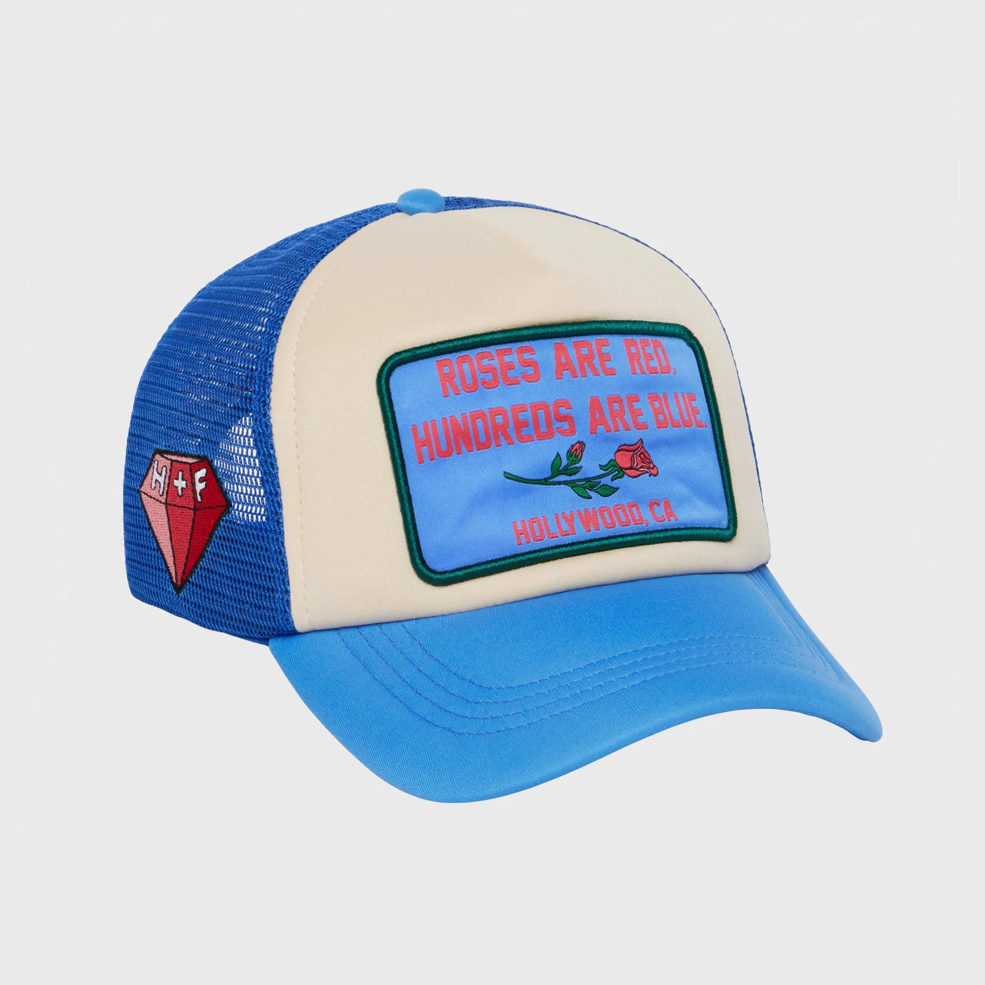 Poetry Trucker Hat Blue