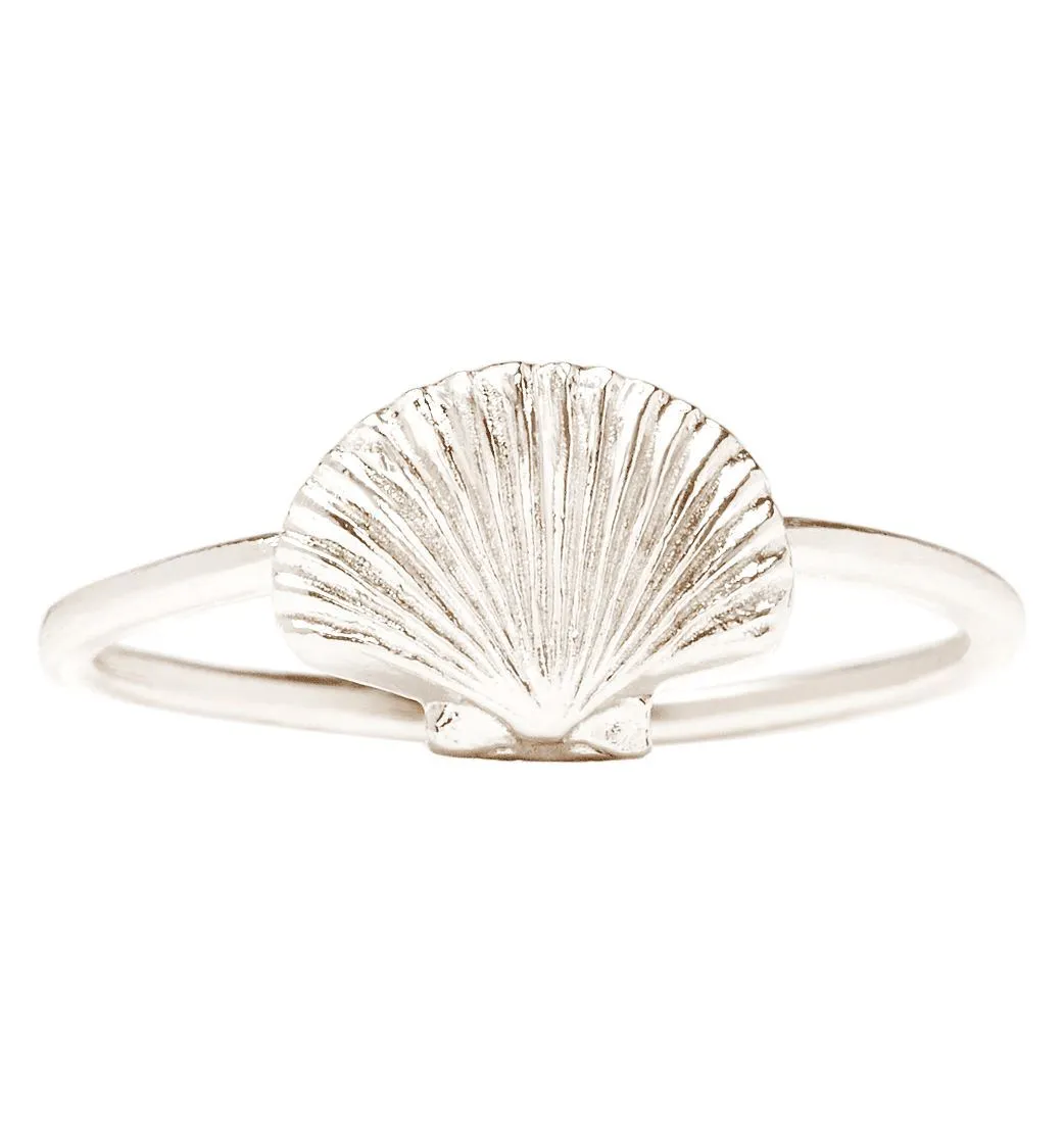 Scallop Shell Stacking Ring