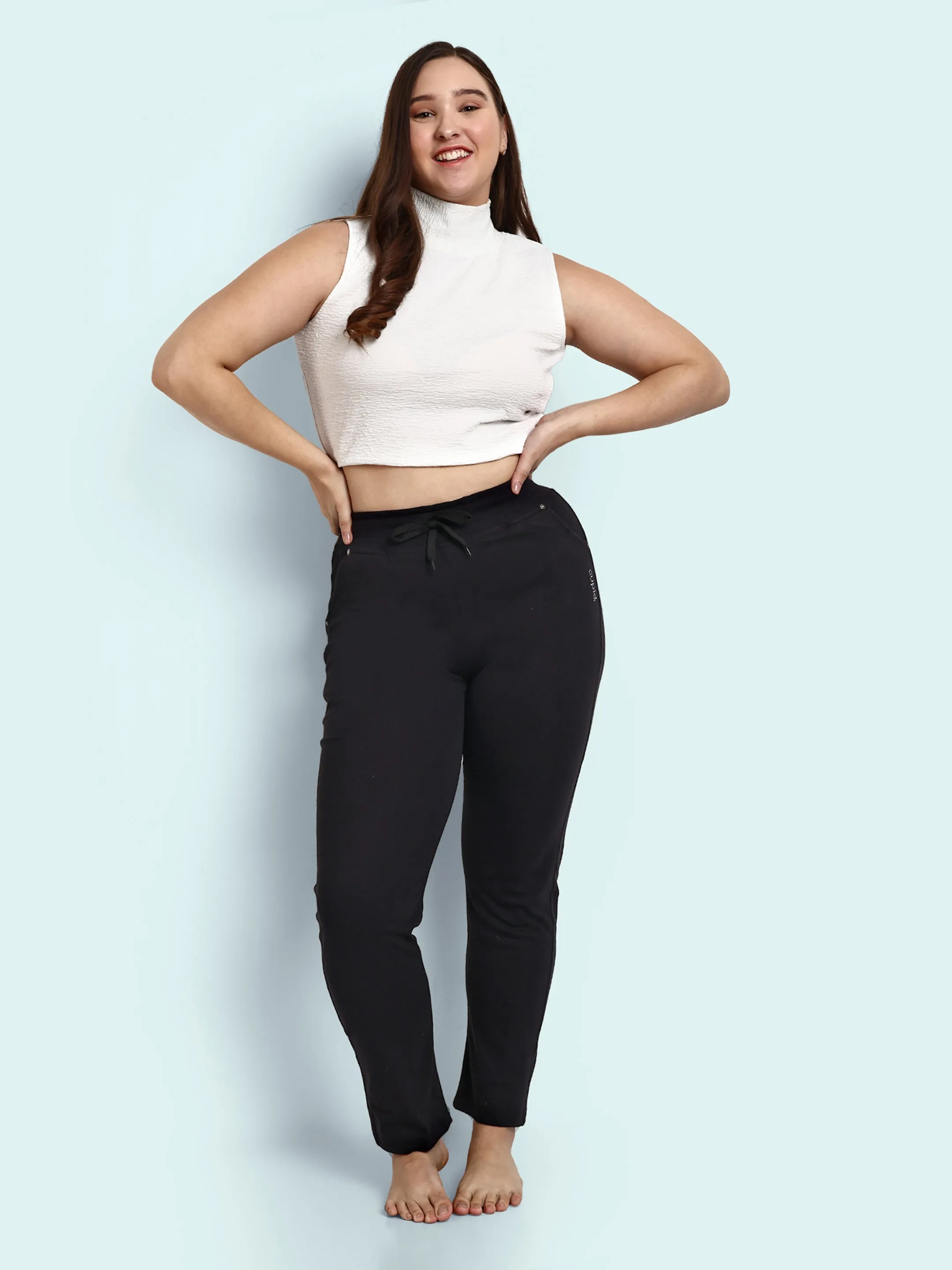 Stretchable Track Pant For Women - Cotton Lycra (M to 5XL)