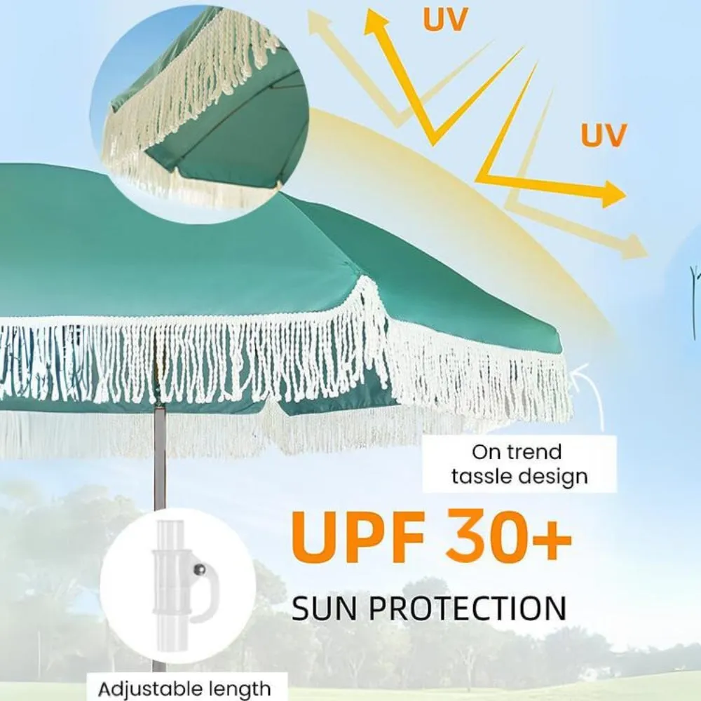 Tassle Beach Umbrella - UV30  Sun Protection