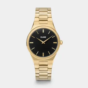 Vigoureux Watch Steel, Black, Gold Colour