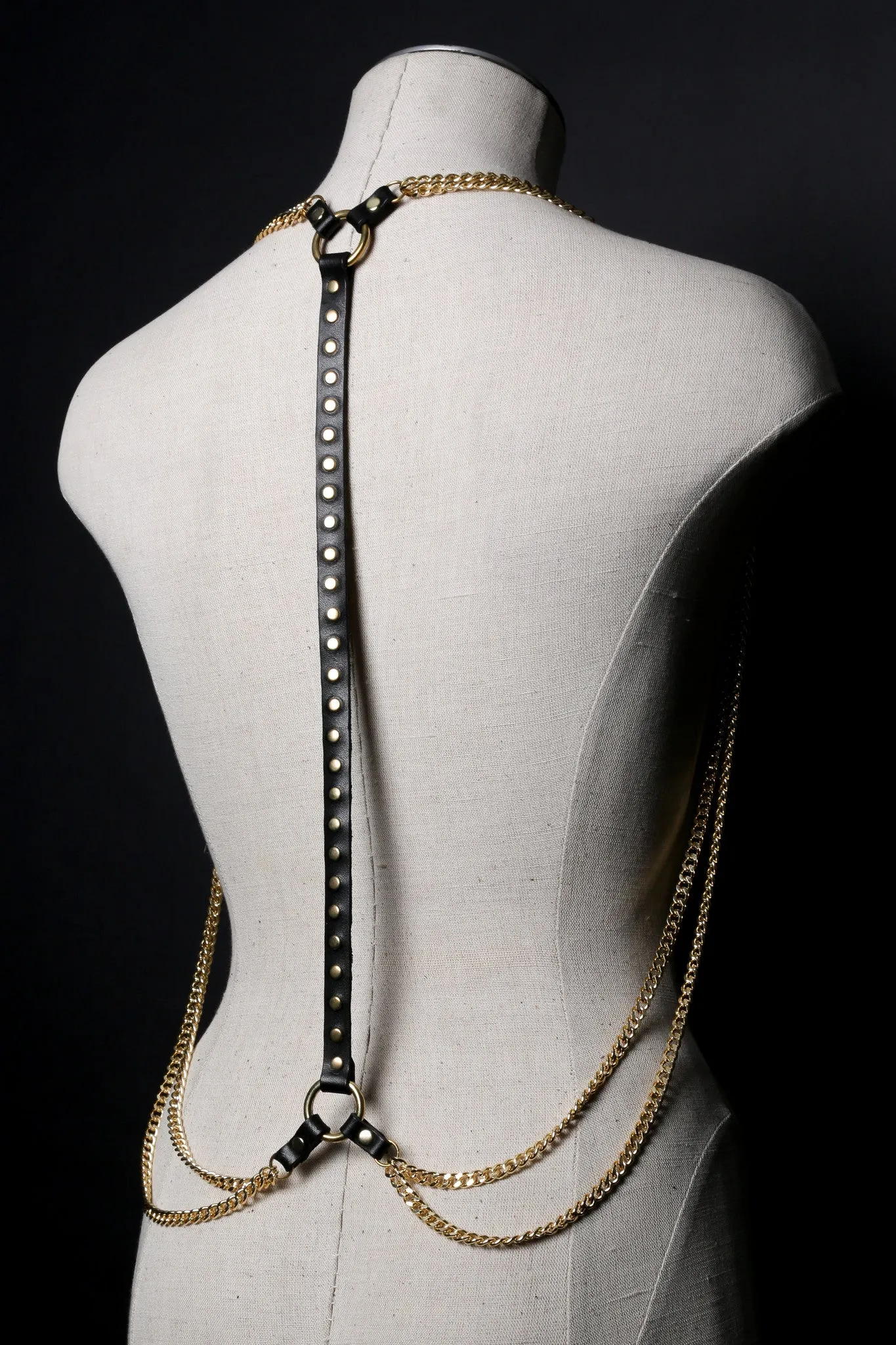 WHISPER Studded Chain Drape Harness