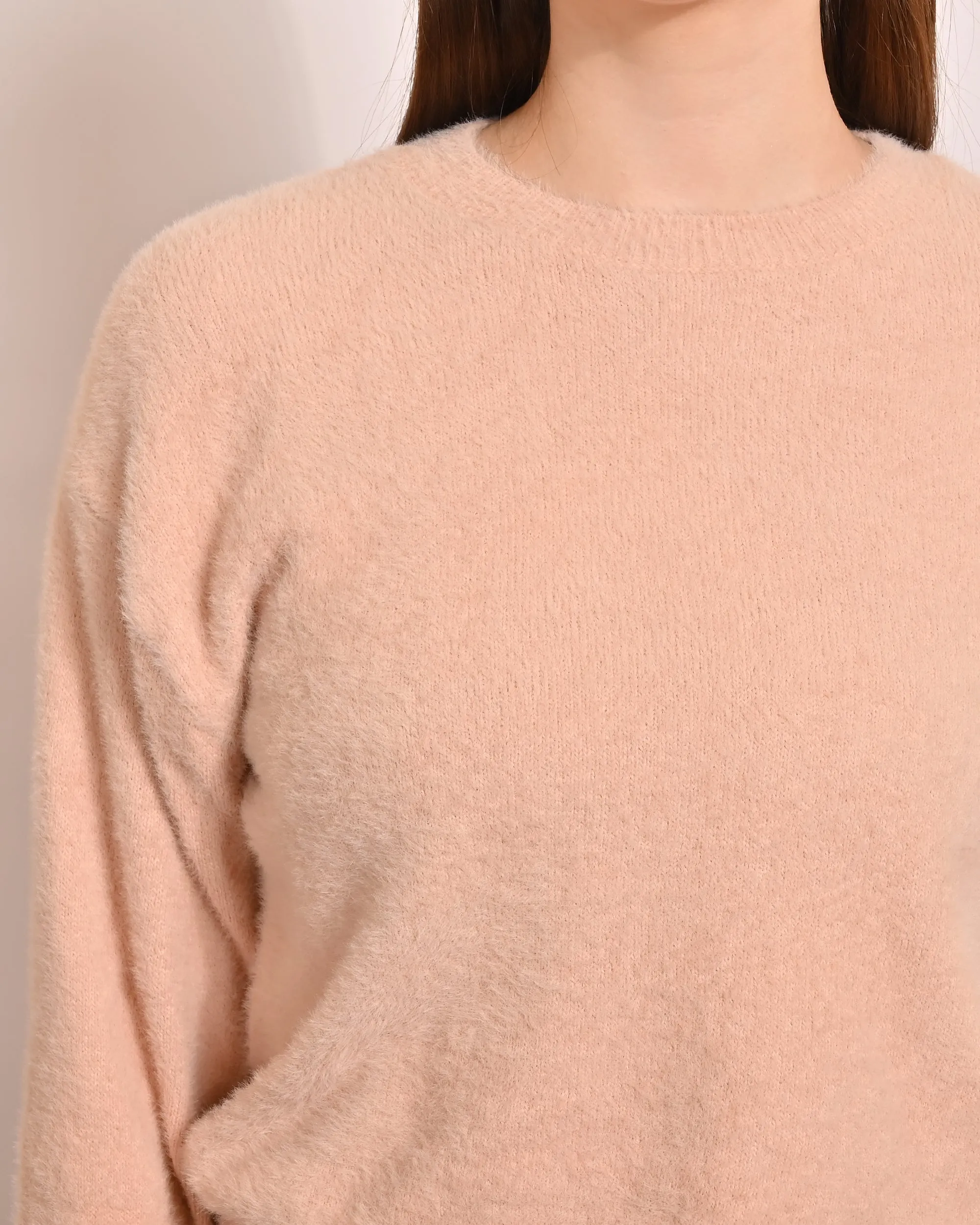 Women Baby Pink Sweater