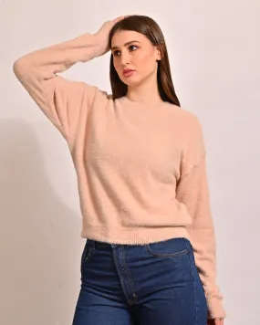 Women Baby Pink Sweater