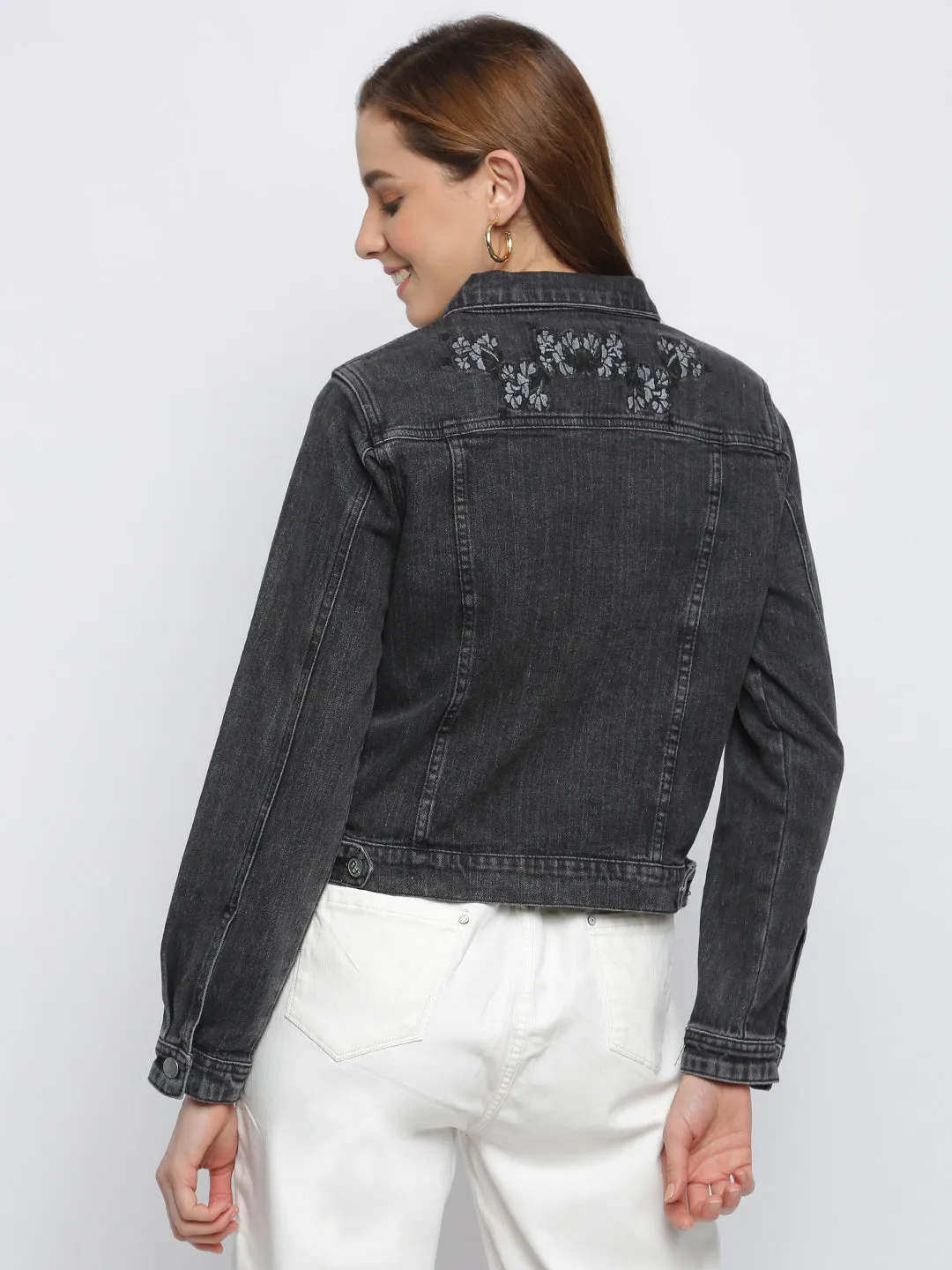 Women Black Denim Jacket