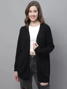 Women Black Open Shrug