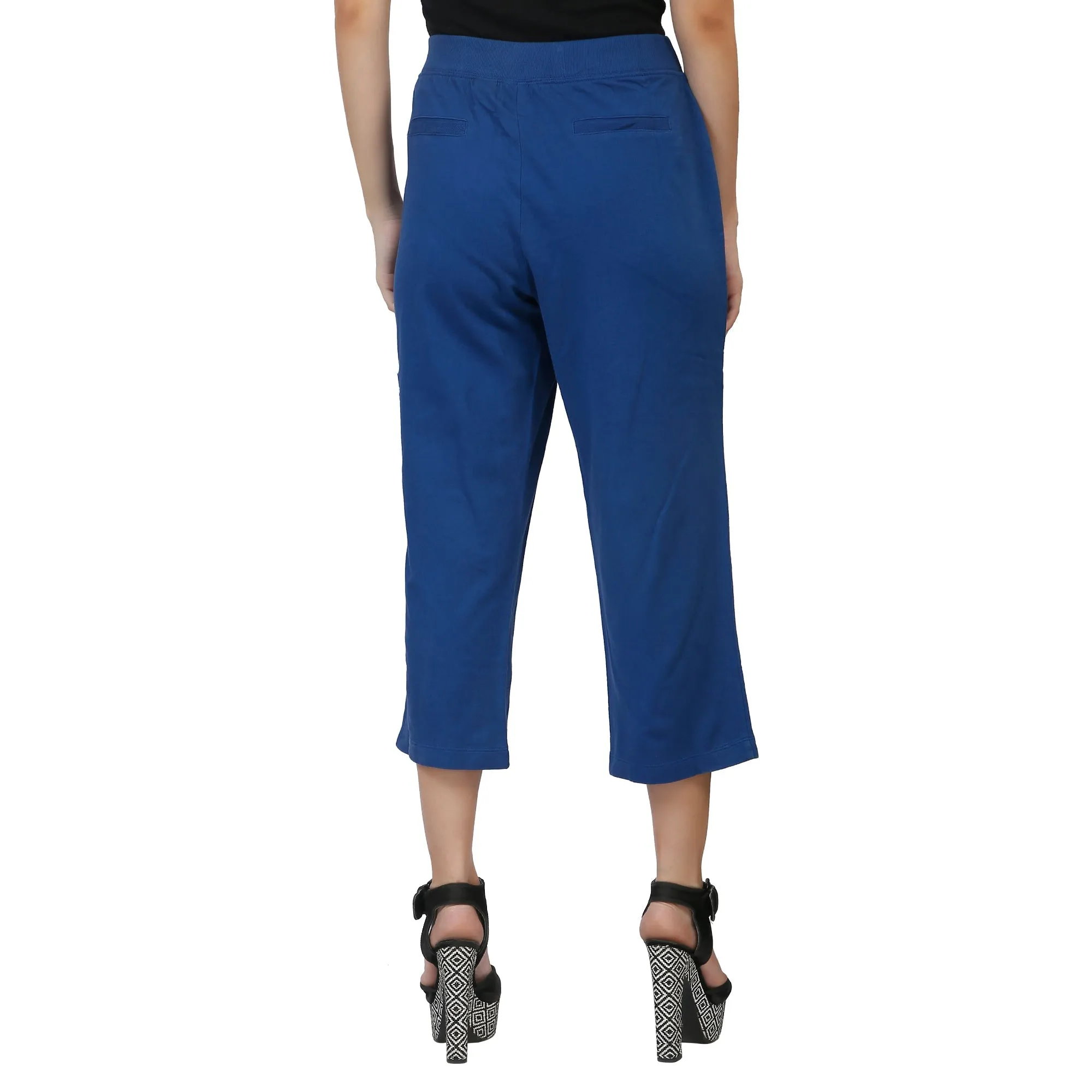 Women Blue Capri Pants