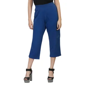 Women Blue Capri Pants