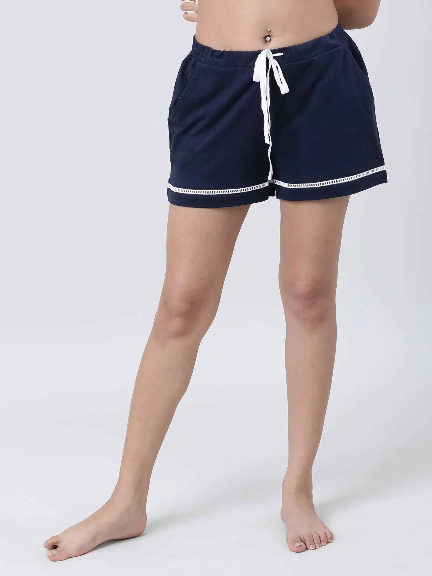 Women Blue Lounge Shorts