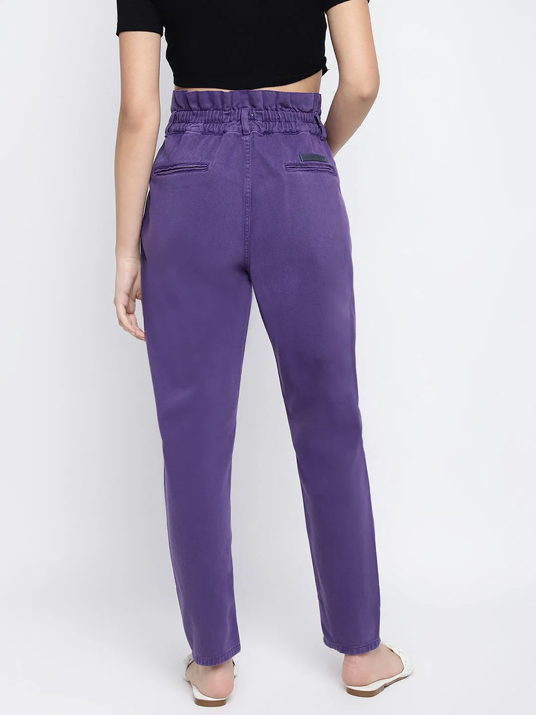 Women Cotton Purple Jeans