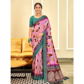 Women Dola Silk Floral Sarees