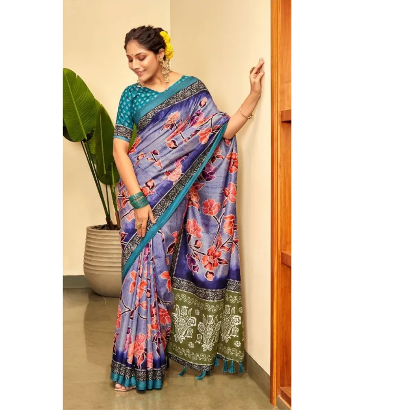 Women Dola Silk Floral Sarees