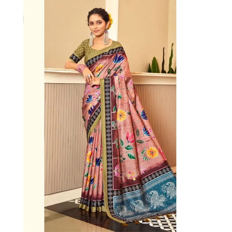 Women Dola Silk Floral Sarees