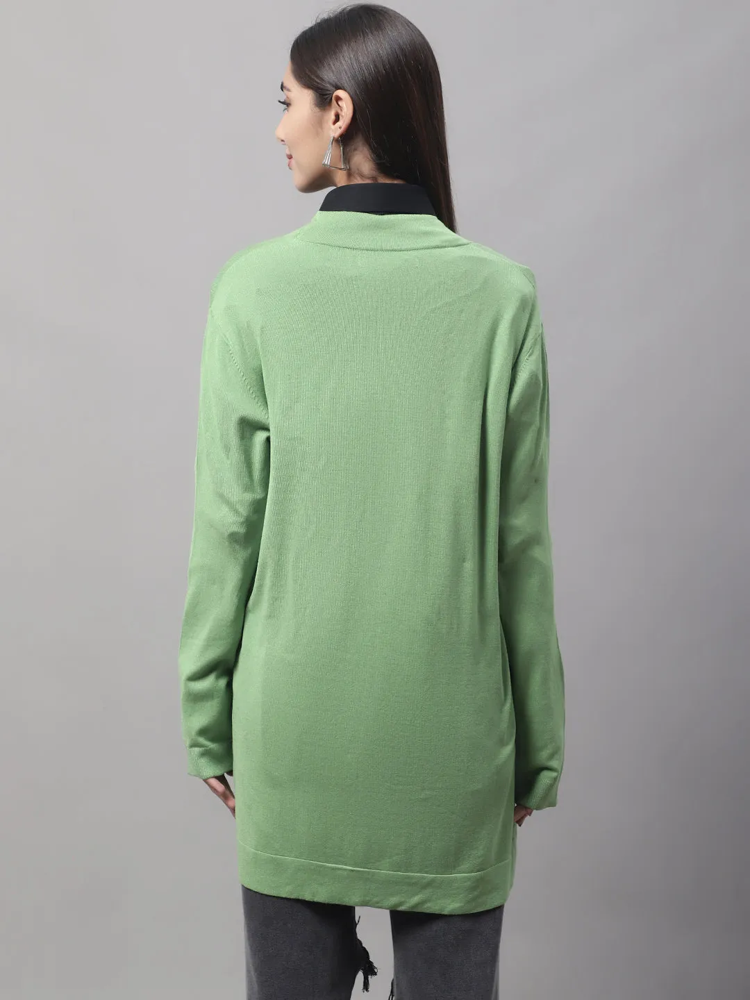 Women Green Open Shrug