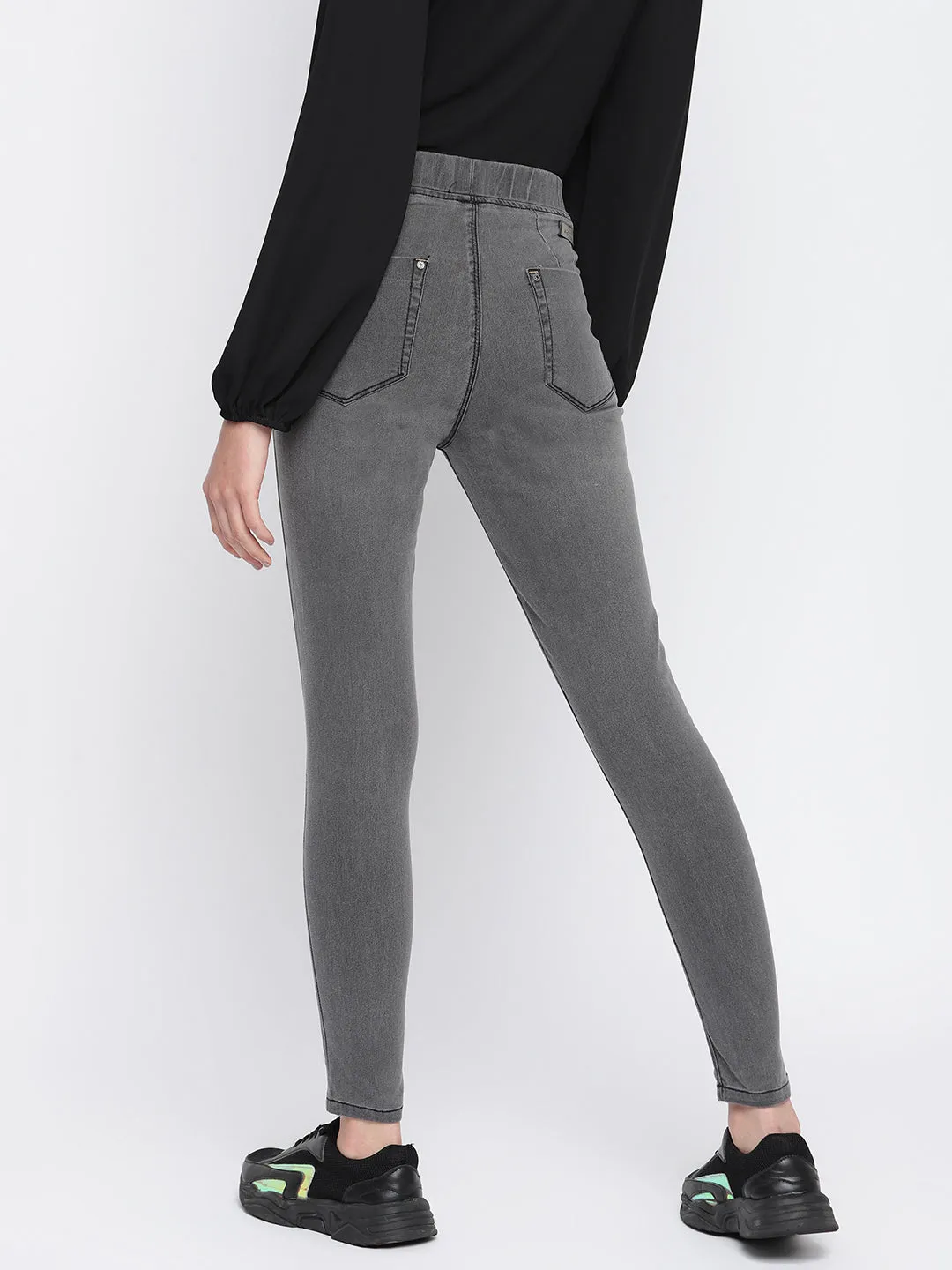 Women Grey Denim Jegging