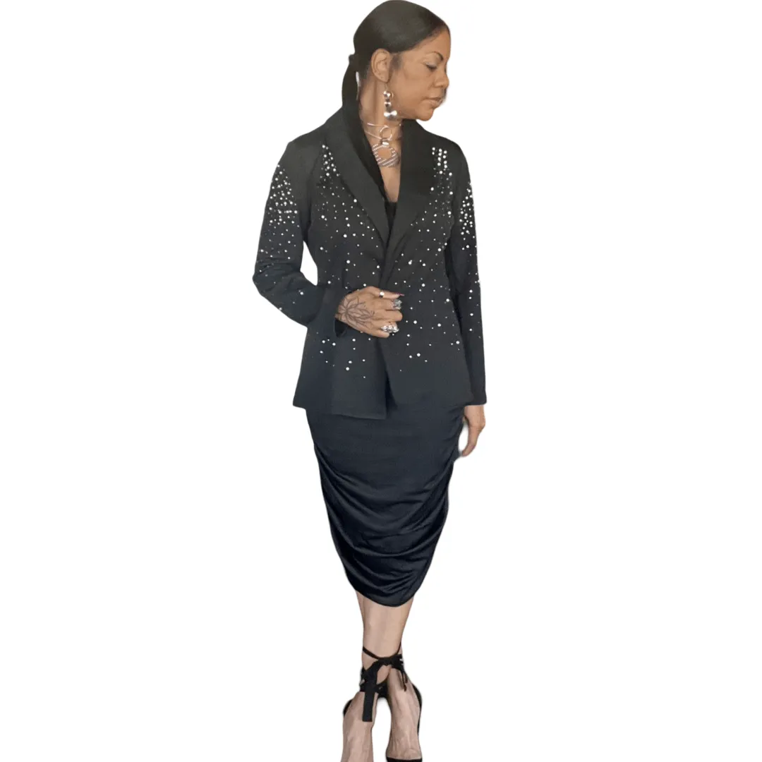 Women Straight Shine Blazer